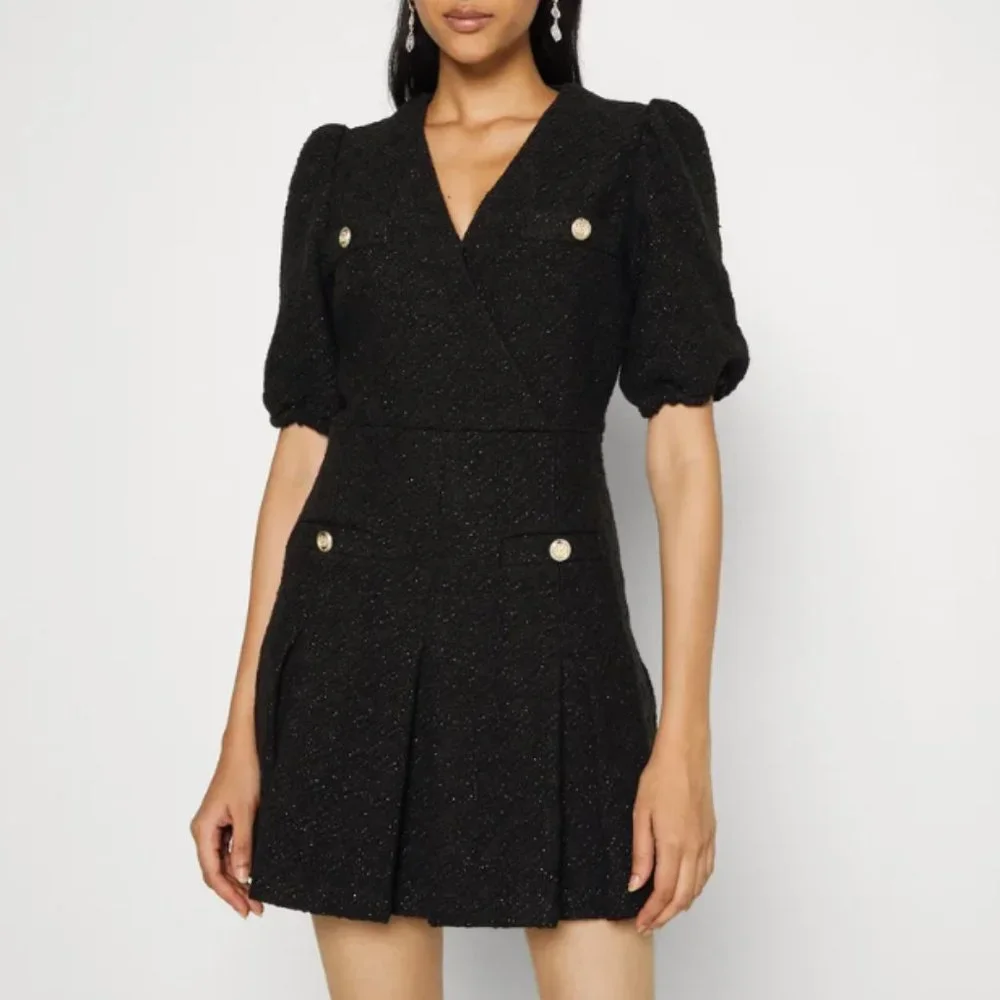 Robe Maje Riolette Maje | Dresses | Maje Riolette Tweed Black Sparkly Dress | Poshmark